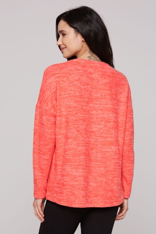 Soccx Oversized Pullover aus Flauschstrick in Rot