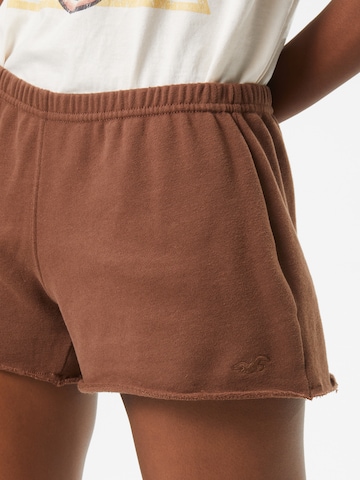 HOLLISTER Regular Shorts 'TERRY' in Braun