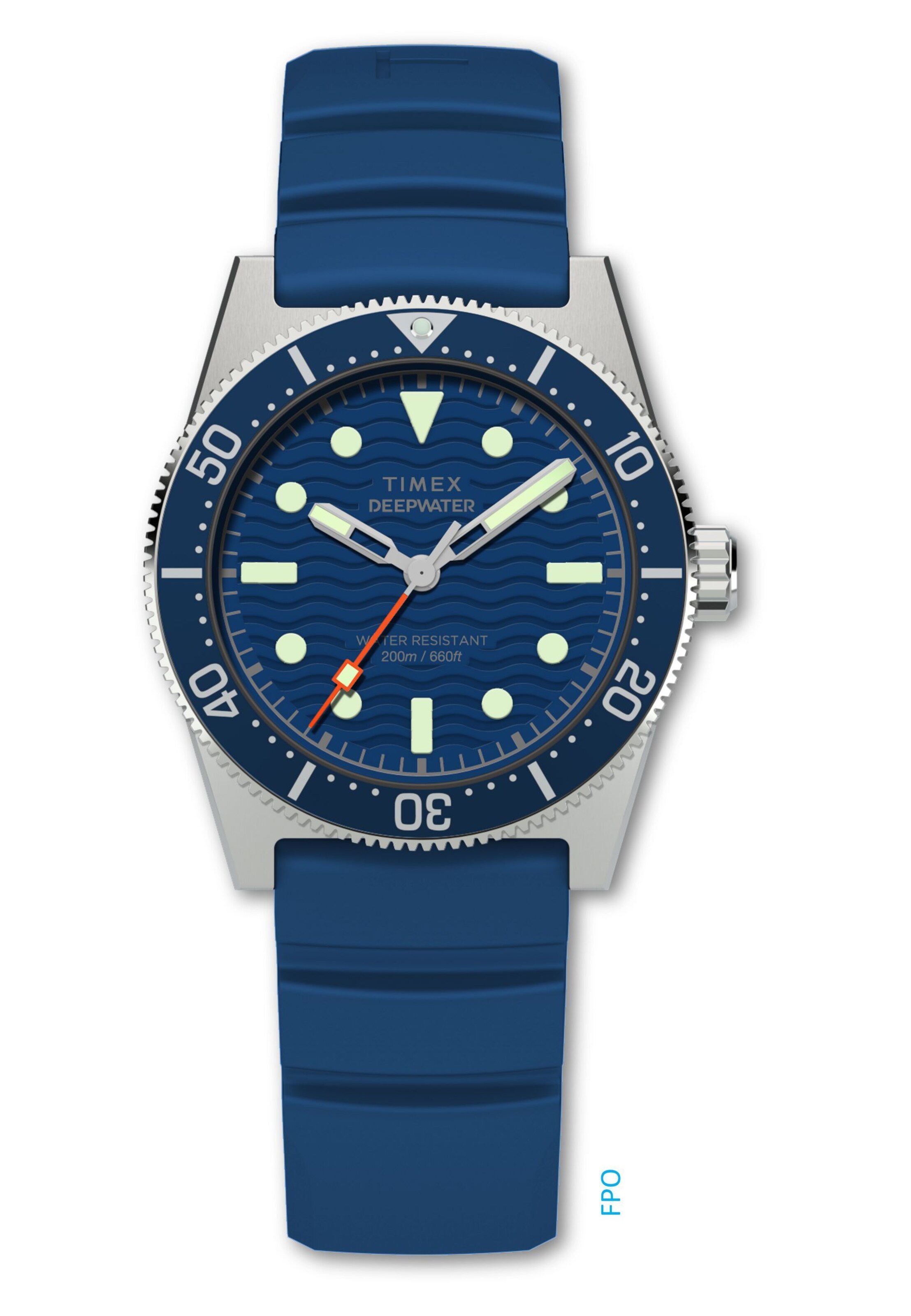 TIMEX Uhr 'Deepwater Reef 200' in Blau: Vorderseite