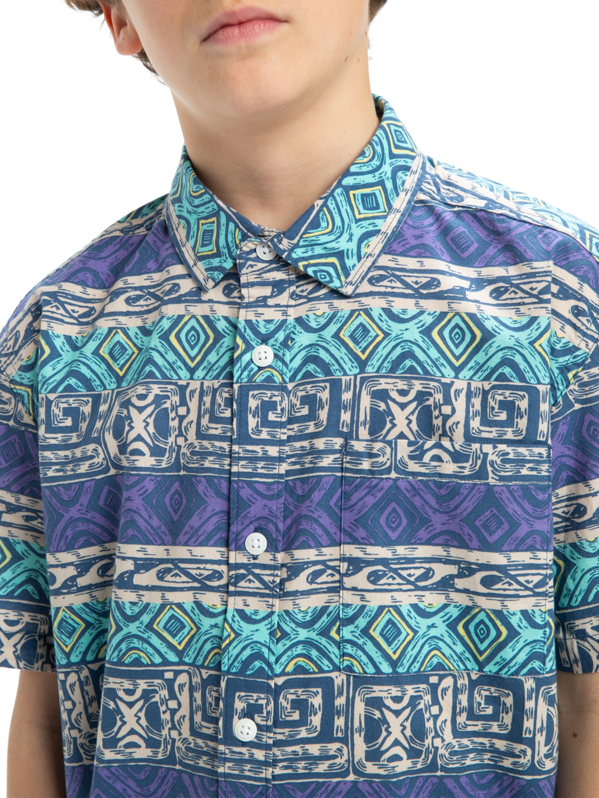 QUIKSILVER Comfort fit Overhemd 'Global Heat' in Blauw