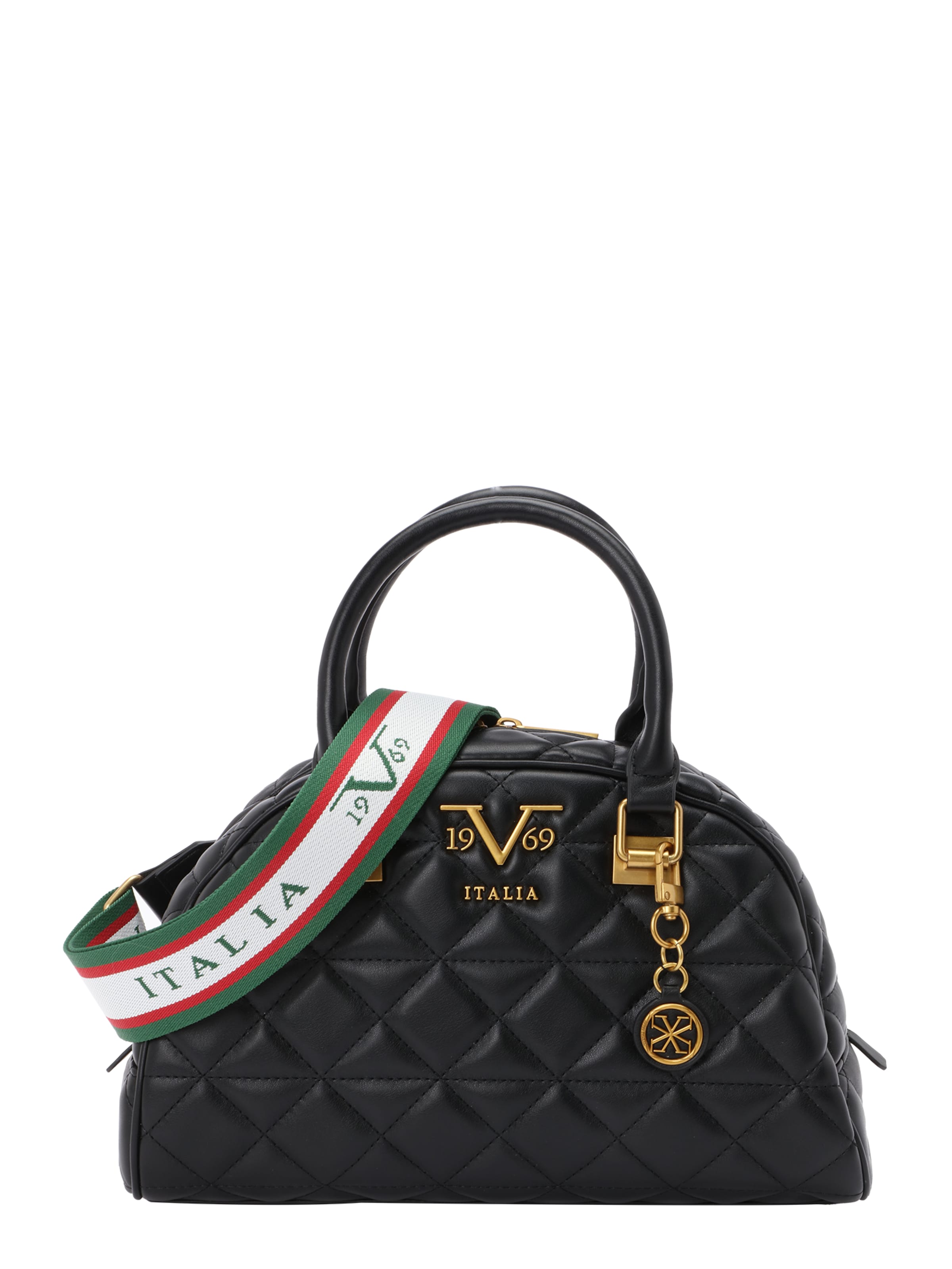 Borsa a mano di 19V69 ITALIA in nero: frontale