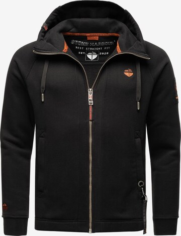 STONE HARBOUR Zip-Up Hoodie 'Finn Luca' in Black: front