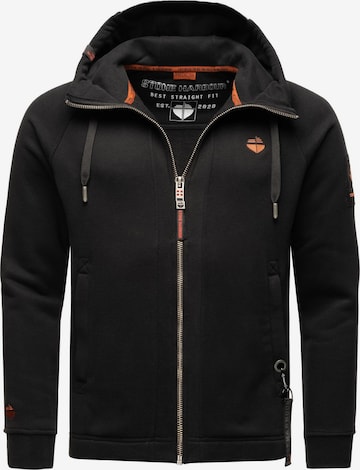 STONE HARBOUR Sweat jacket 'Finn Luca' in Black: front