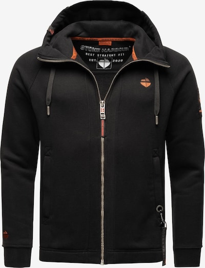 STONE HARBOUR Sweat jacket 'Finn Luca' in Grey / Orange / Black, Item view