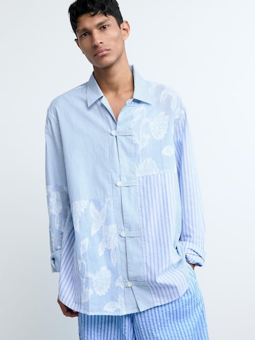 Desigual Regular Fit Hemd in Blau: Vorderseite