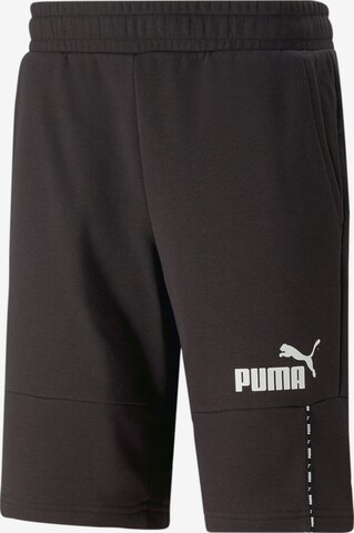 PUMAregular Sportske hlače - crna boja: prednji dio