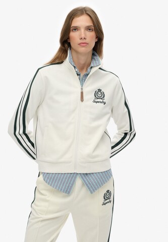 Superdry Sweatvest 'Country Club' in Wit: voorkant
