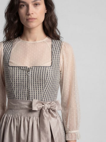 SPIETH & WENSKY Dirndl 'Karma' in Midilänge in Braun