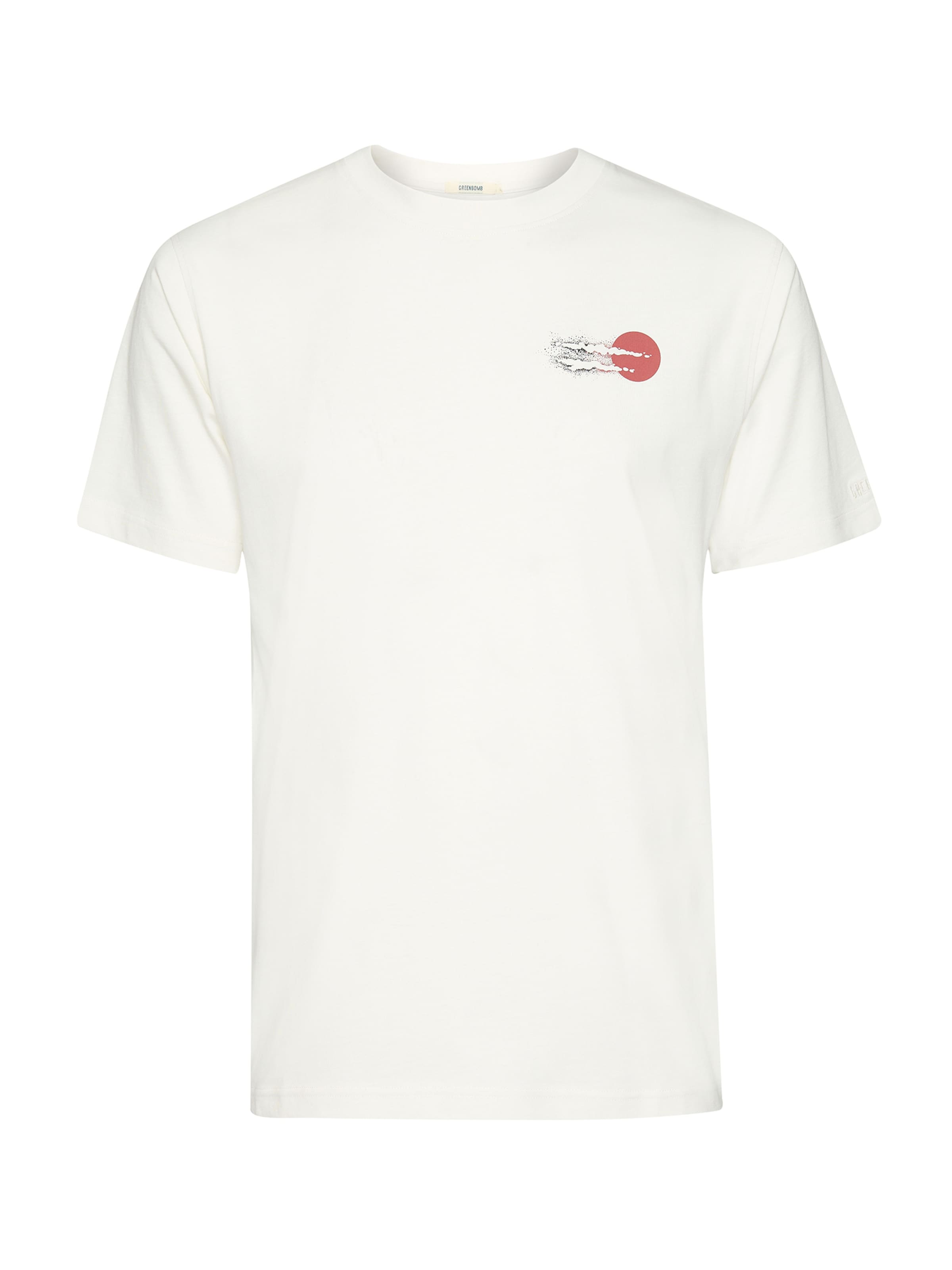GREENBOMB Shirt 'Fusion River Idyll' in Wit: voorkant