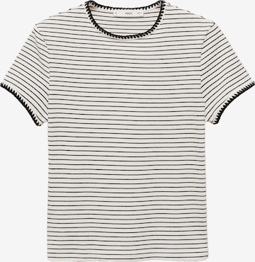 MANGO Majica 'LIRIO' | bela barva: sprednja stran