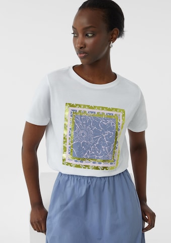 comma casual identity T-Shirt in Weiß: Vorderseite