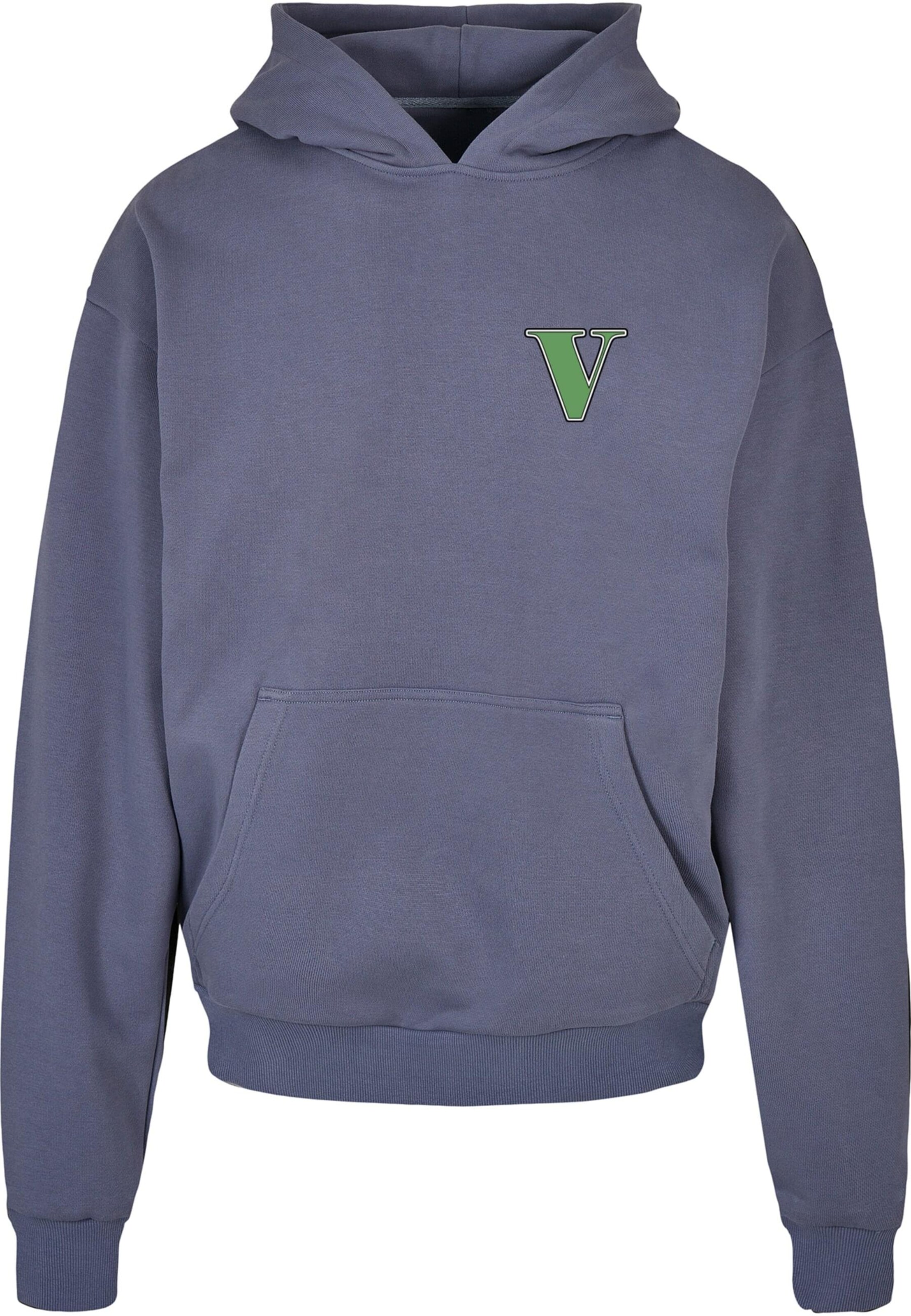 Merchcode Sweatshirt 'Grand Collage' in Blau: Vorderseite