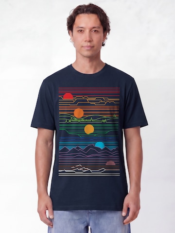 T-Shirt 'Sun And Moon' Watapparel en bleu : devant