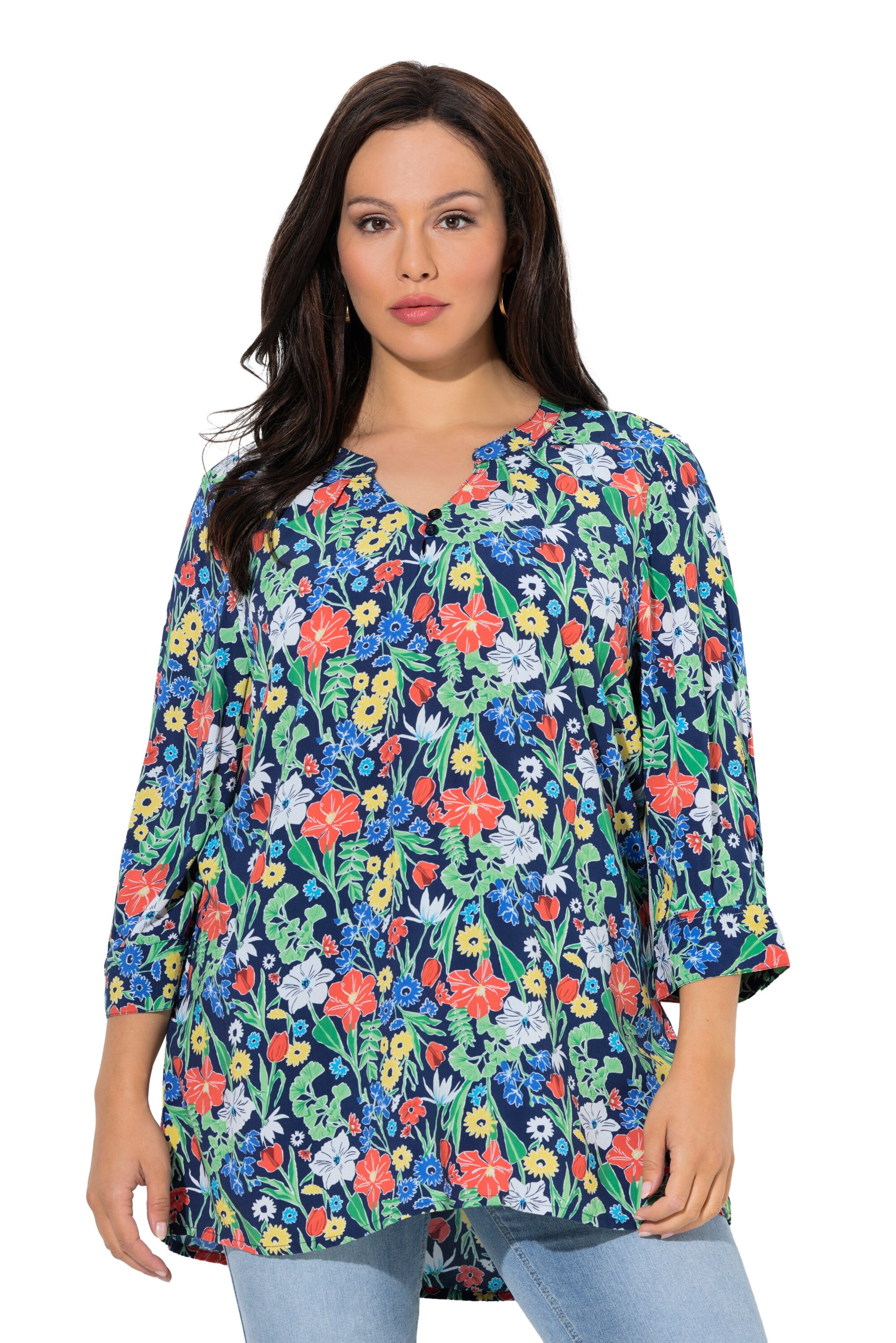 Ulla Popken Tuniek in Blauw: voorkant