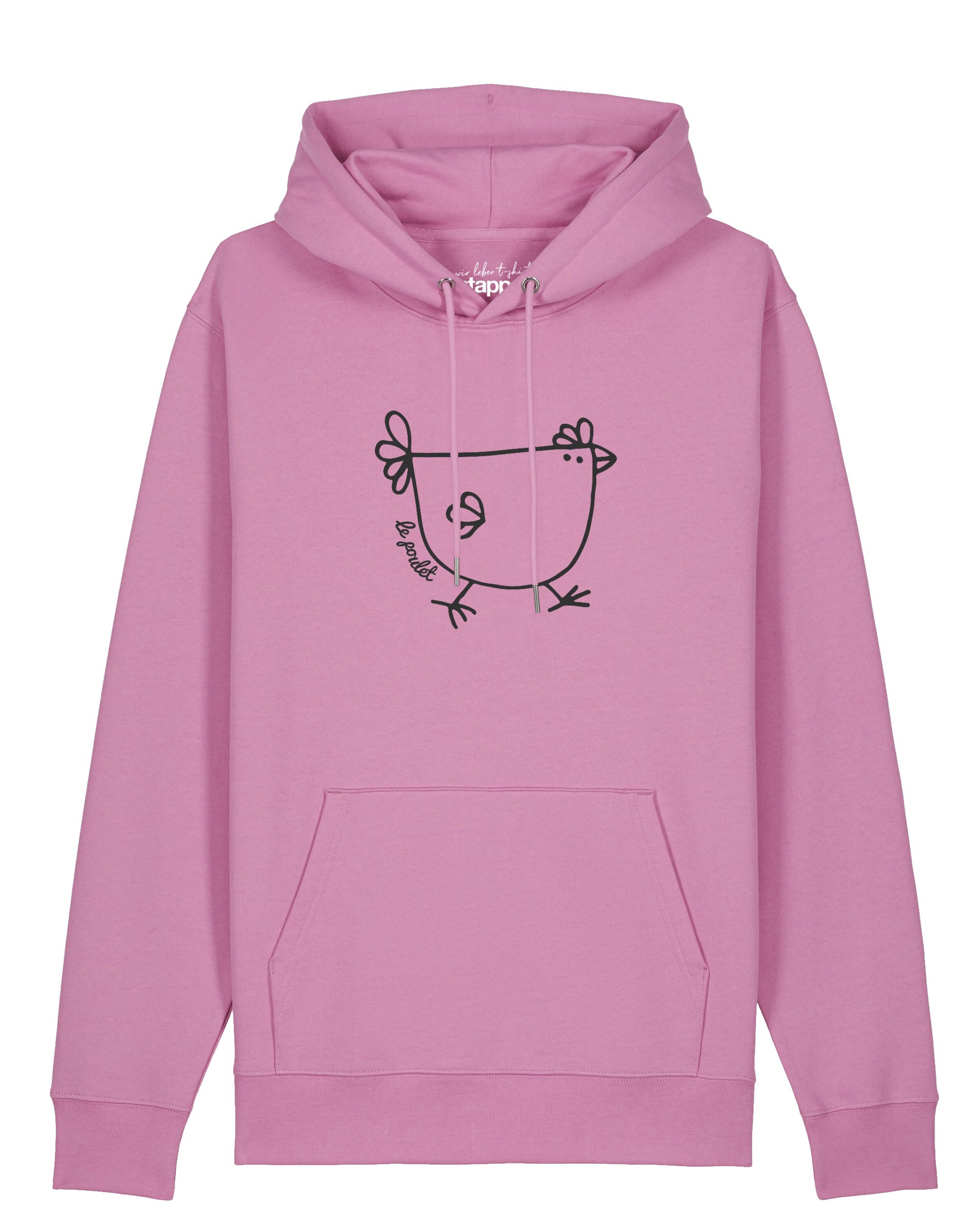 Felpa 'Le Poulet - Das Huhn' di Watapparel in rosa: frontale