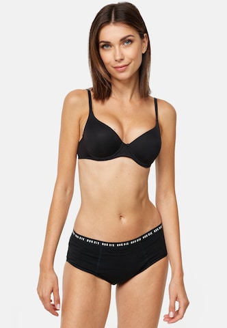 Nur Die T-shirt Bra ' Basic ' in Black: front