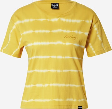 Hurley Functioneel shirt 'Oceancare' in Geel: voorkant