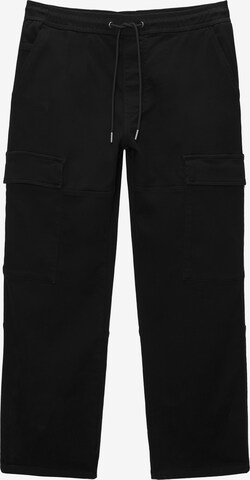 Pull&Bear Loose fit Cargo Pants in Black: front