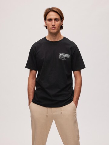 SELECTED HOMME Shirt 'Ajax' in Zwart: voorkant