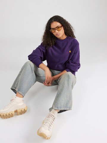 Carhartt WIP Sweatshirt 'American Script' in Purple