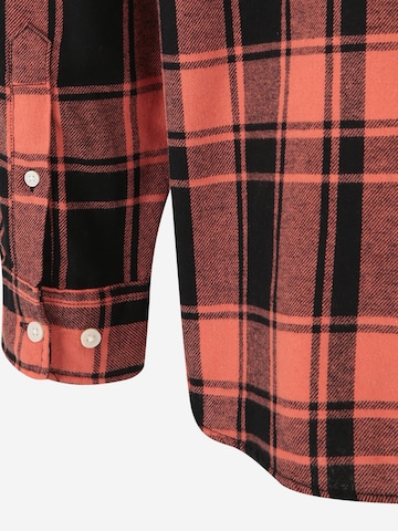 JACK & JONES Comfort fit Button Up Shirt 'COZY' in Orange