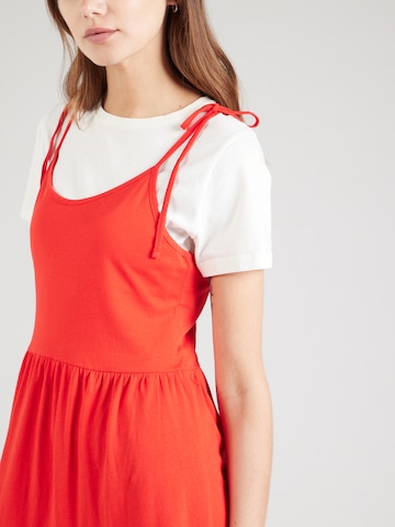 ONLY فستان صيفي 'MAY' بلون أحمر