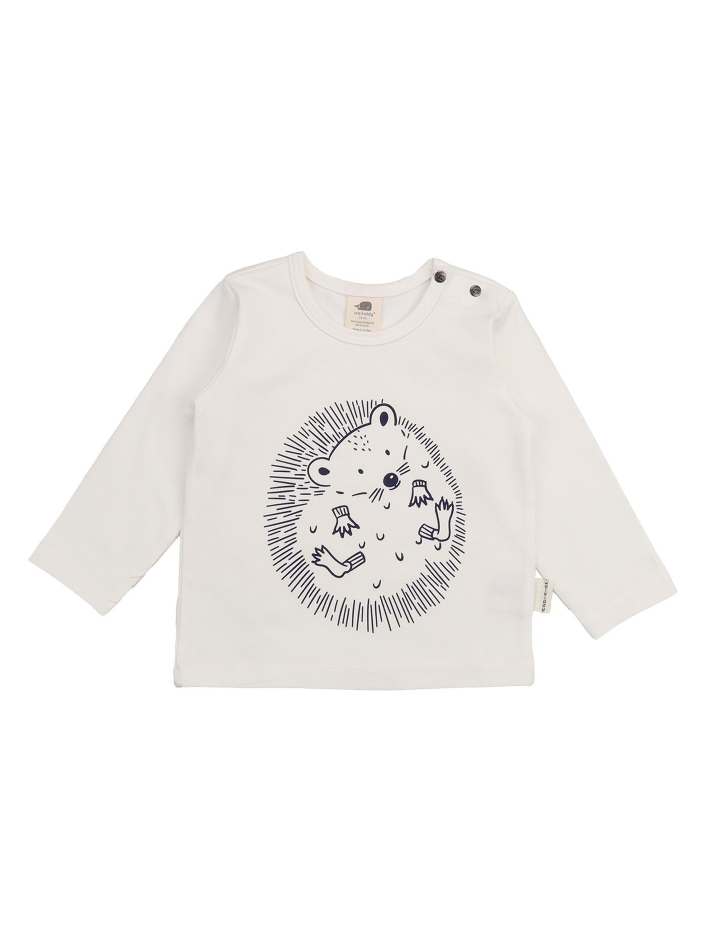 Walkiddy Shirt 'Walkiddy - Tiny Hedgehogs Shirt'‌‌‌‌‌‌ in 104 in weiß, Produktansicht