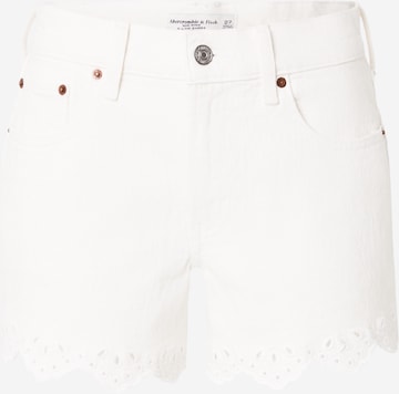 balta Abercrombie & Fitch Standartinis Džinsai 'CLASSIC': priekis