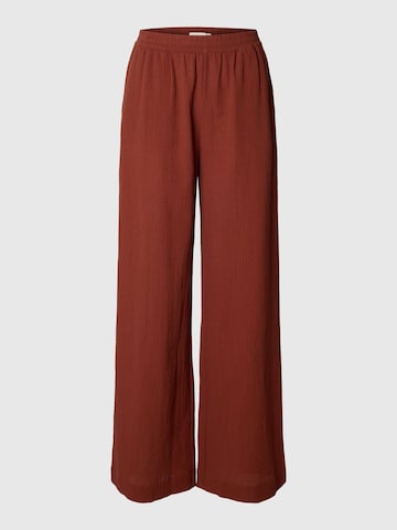 SELECTED Wide Leg Hose in Rot