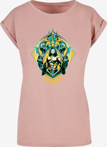 ABSOLUTE CULT Shirt 'Aquaman - The Trench Crest' in Pink: front