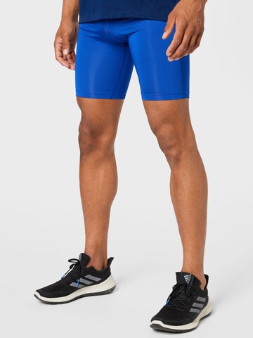 ADIDAS SPORTSWEAR Skinny Workout Pants 'Techfit ' in Blue: front