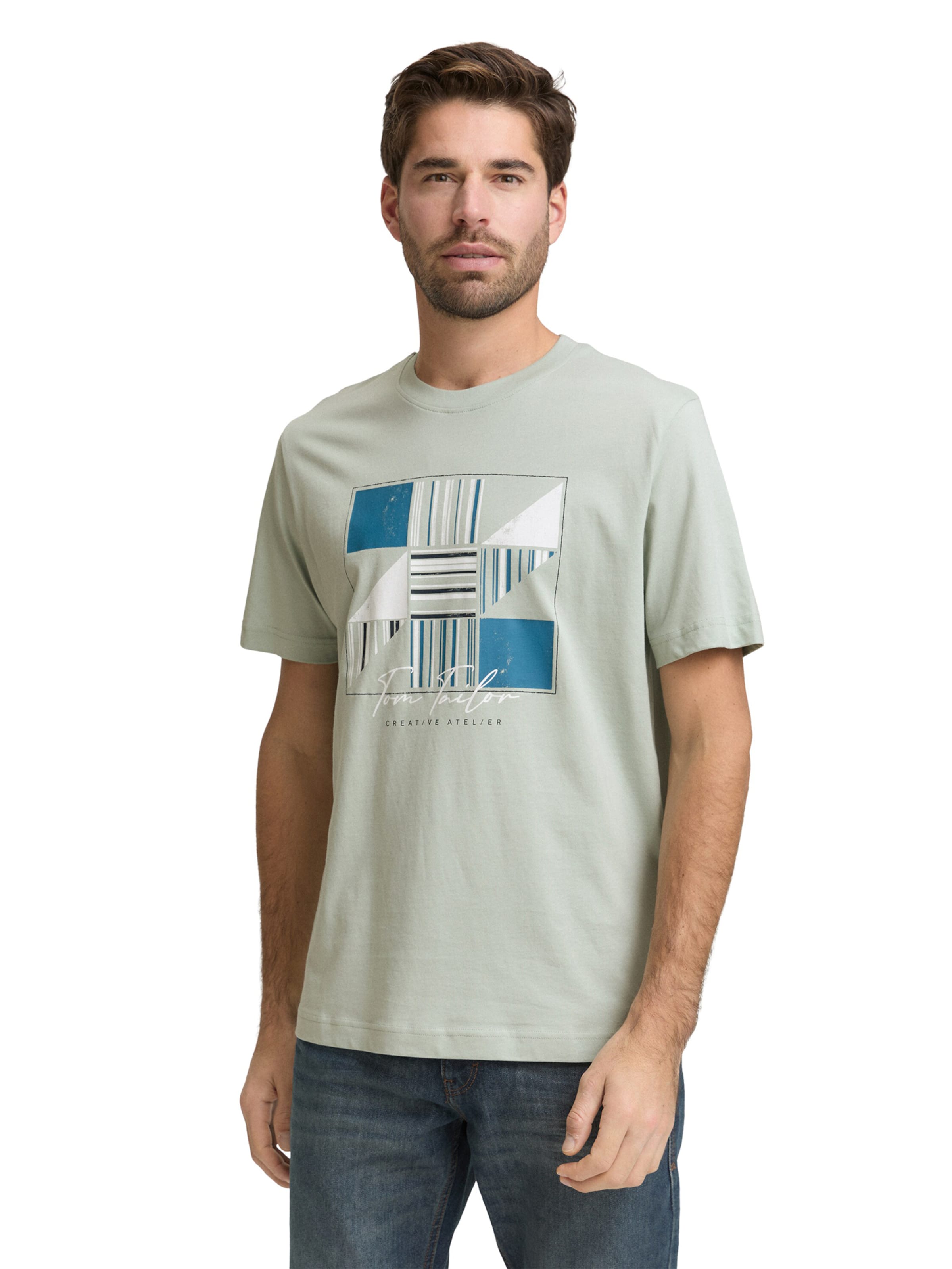 TOM TAILOR - Camiseta en verde: frente