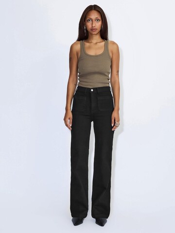 Dr. Denim Slimfit Jeans 'Drdenimmoxy High Straight Patch Pocke'‌ in Schwarz
