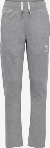 Hummel Regular Workout Pants in Grey: front