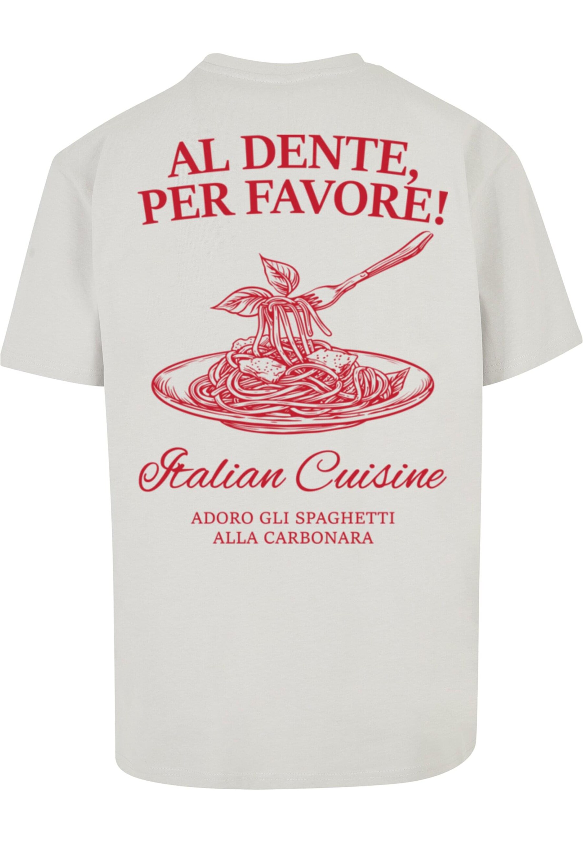 Merchcode Shirt 'Al Dente Per Favore' in Grey