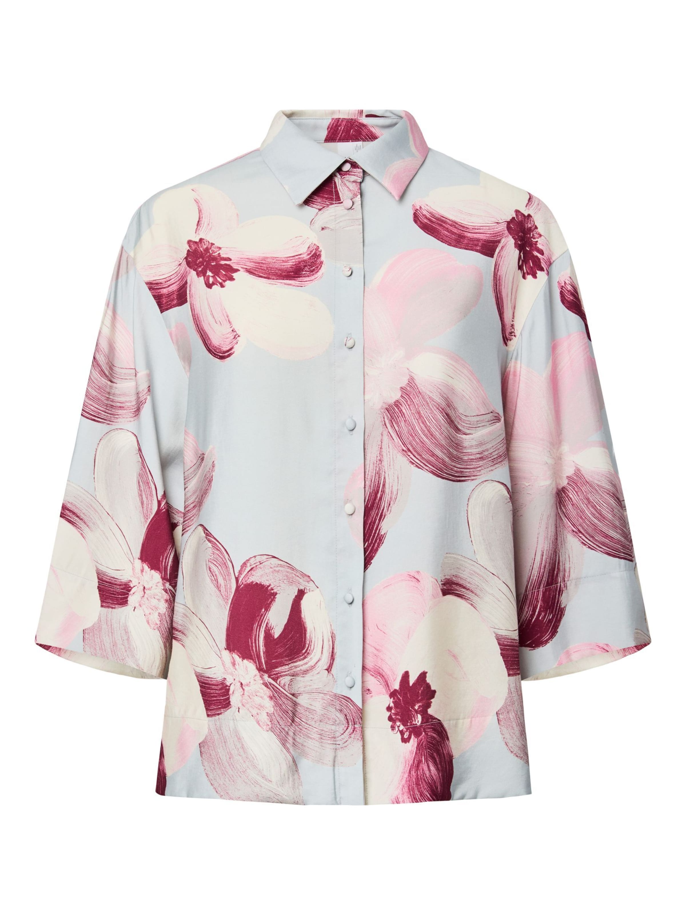YAS Bluse in Blau: Vorderseite
