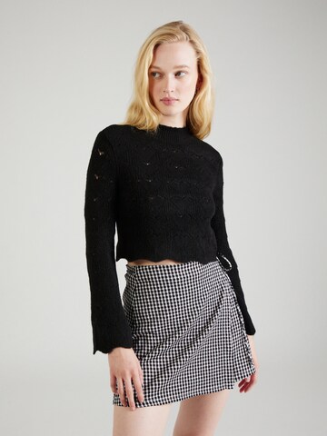 ONLY Sweater 'MORE HEARTS' in Black: front