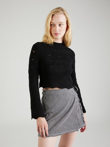 Pulover 'MORE HEARTS' de la ONLY pe negru: față