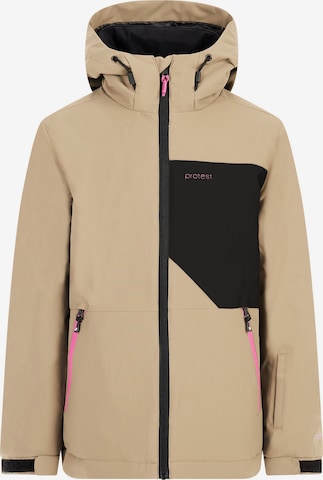 PROTEST Sports jacket 'PRTNoortje JR' in Brown: front