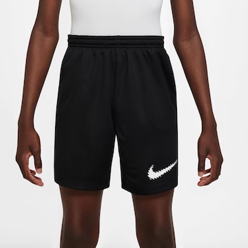 NIKE Regular Workout Pants in Black: front