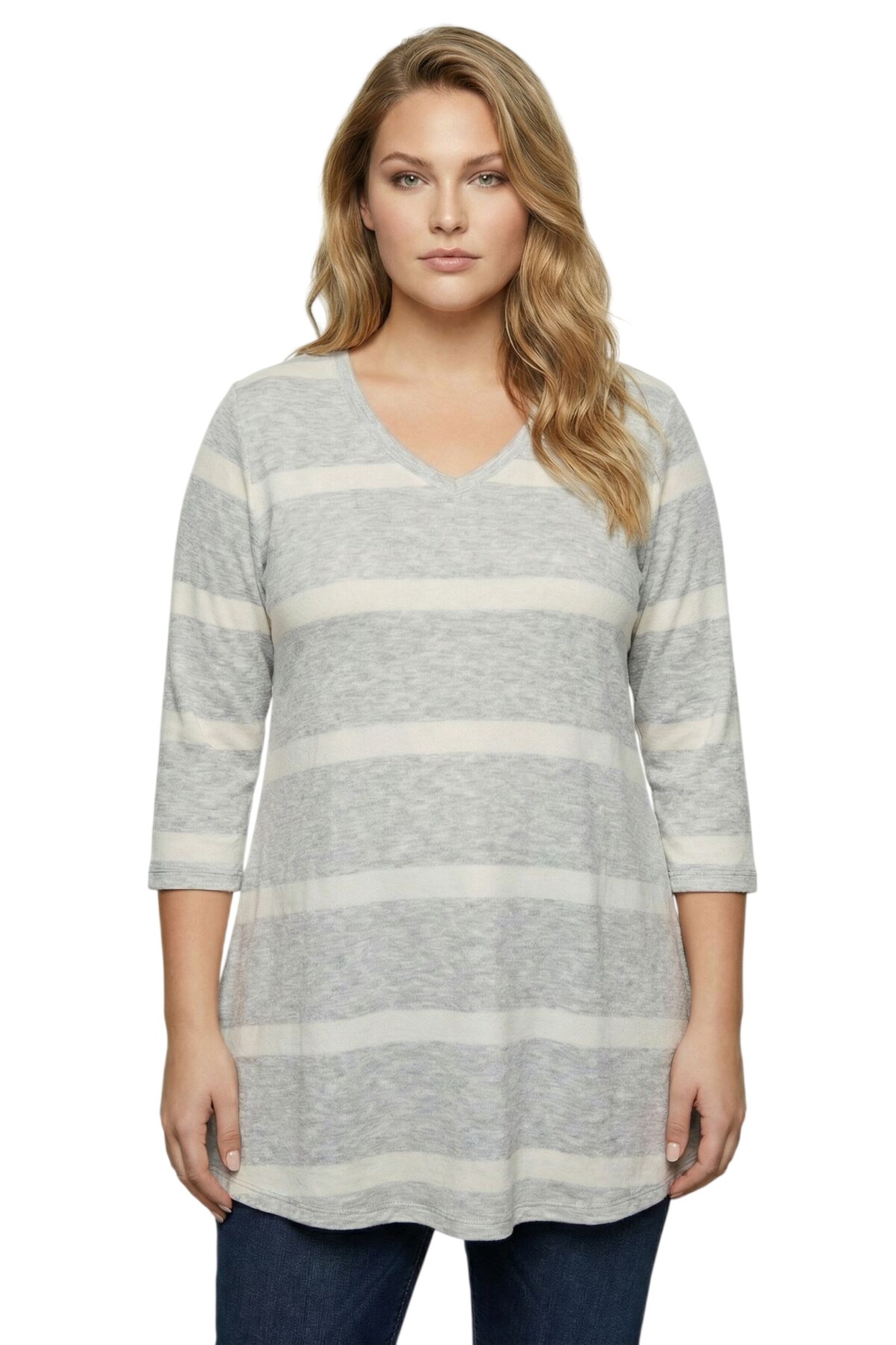 T-shirt Stil Diva en gris : devant