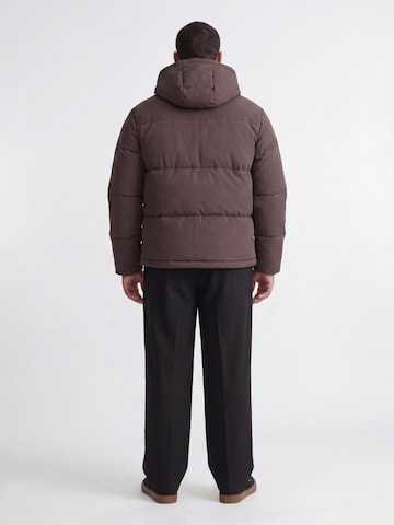 Jack & Jones Plus Zimná bunda 'JJGALAXY' - Hnedá