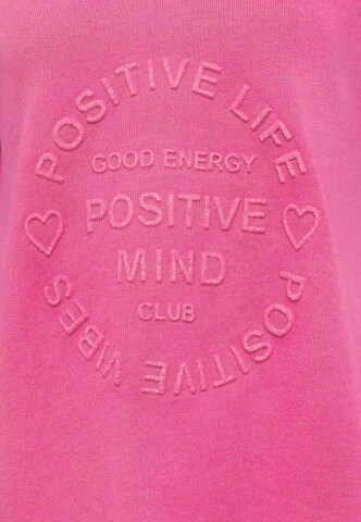 Sweat-shirt Zwillingsherz en rose : devant