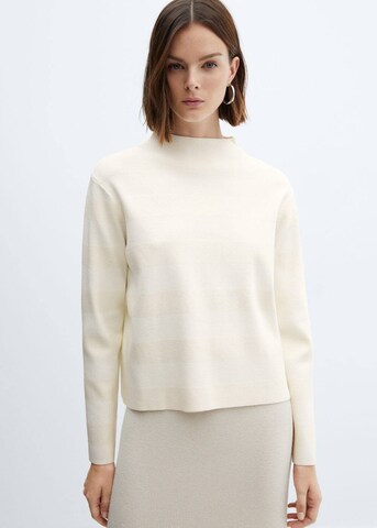 Pull-over 'Chimney' MANGO en beige : devant