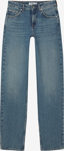 Pull&Bear Regular Jeans in Blauw: voorkant