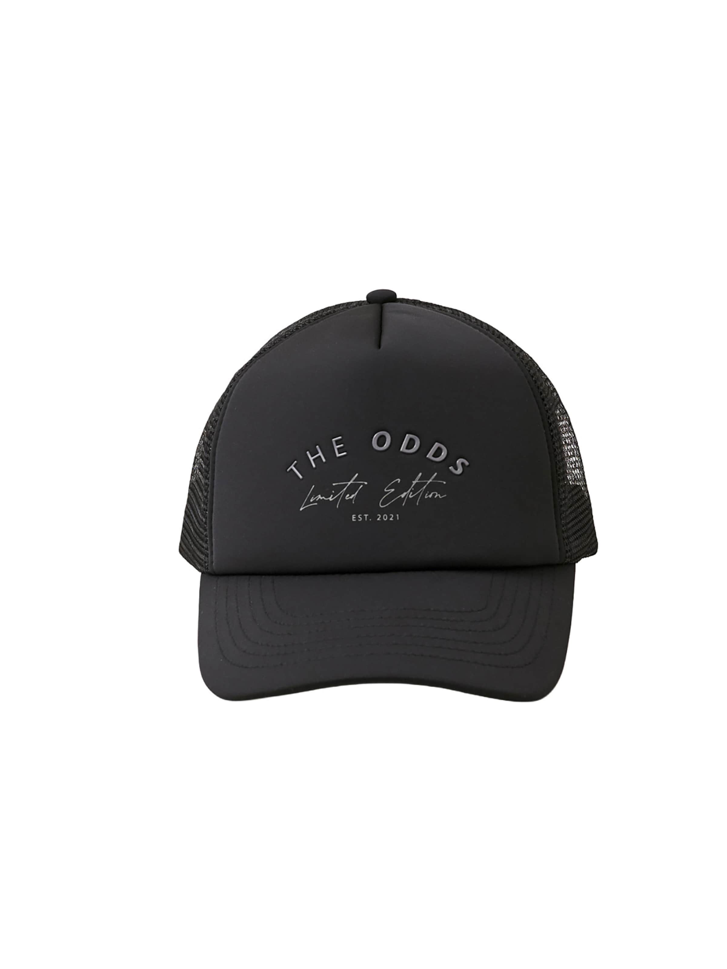 THE ODDS Pet 'Limited Edition - Established 2021 Trucker Cap/ LMTD edition' in Zwart: voorkant