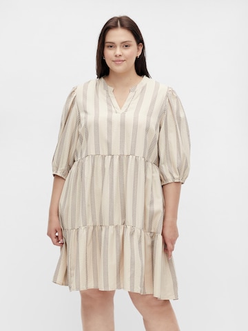 Robe-chemise 'Etna' EVOKED en beige : devant