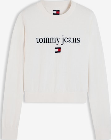 balta Tommy Jeans Megztinis 'ESSENTIAL': priekis