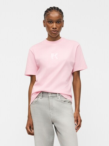 KARL LAGERFELD JEANS Póló - rózsaszín: elől