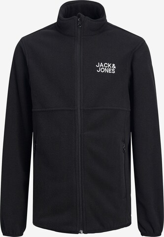 Jack & Jones Junior Fleecová mikina 'Hyper' – černá: přední strana